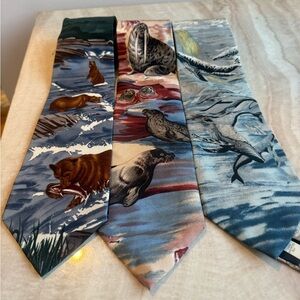 Alaskan Wildlife Themed Ties Set